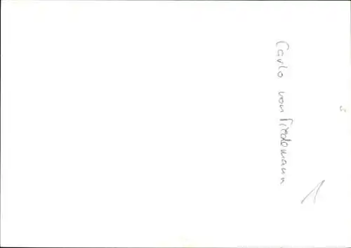 Ak Moderator Carlo von Tiedemann, Portrait, Autogramm