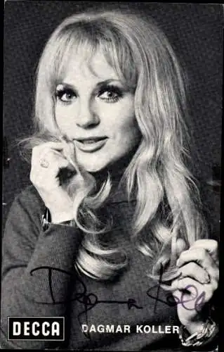 Ak Sängerin Dagmar Koller, Portrait, Autogramm