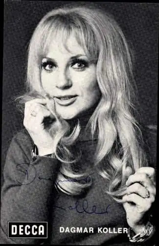 Ak Sängerin Dagmar Koller, Portrait, Autogramm