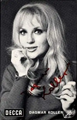 Ak Sängerin Dagmar Koller, Portrait, Autogramm