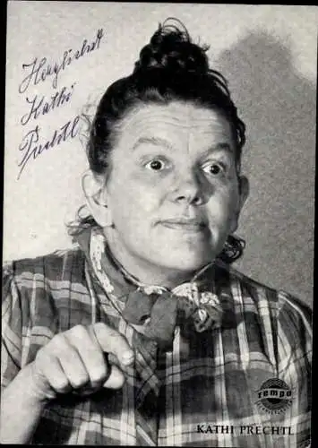 Ak Schauspielerin Kathi Prechtl, Portrait, Autogramm