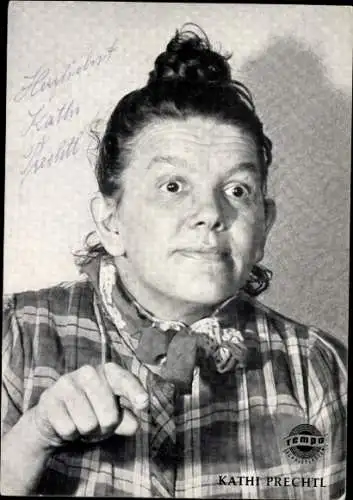 Ak Schauspielerin Kathi Prechtl, Portrait, Autogramm