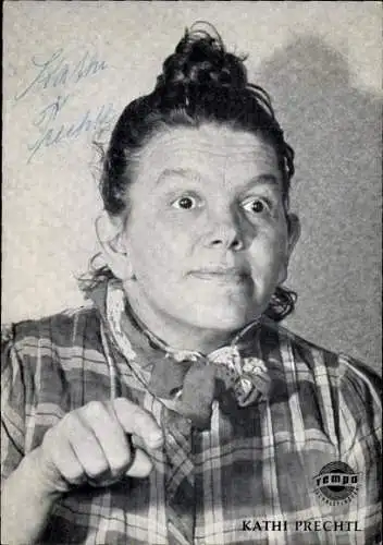 Ak Schauspielerin Kathi Prechtl, Portrait, Autogramm