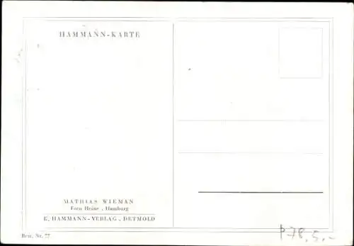 Ak Schauspieler Mathias Wieman, Portrait, Zigarette, Autogramm