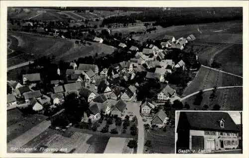 Ak Sirchingen Bad Urach in der Schwäbischen Alb, Fliegeraufnahme, Gasthaus zum Lamm