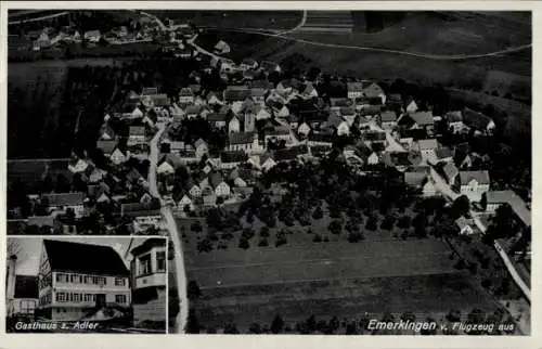 Ak Emerkingen in Württemberg, Fliegeraufnahme, Gasthaus zum Adler