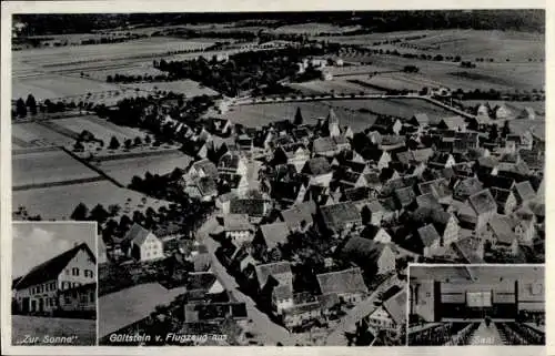 Ak Gültstein Herrenberg in Württemberg, Fliegeraufnahme, Zur Sonne