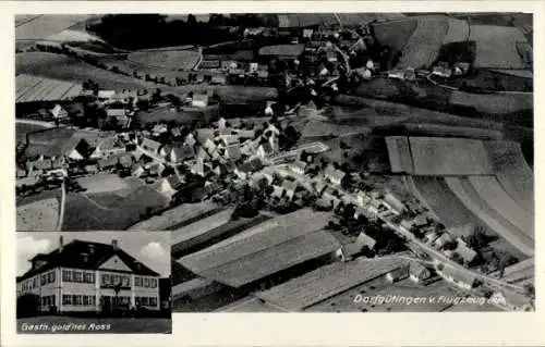 Ak Dorfgütingen Feuchtwangen in Mittelfranken, Fliegeraufnahme, Gasthaus gold'nen Roß