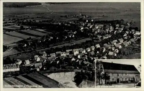 Ak Volkertshausen Baden Württemberg, Luftaufnahme, Gasthaus zum Kranz