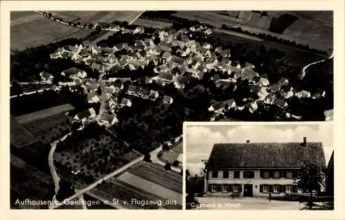 Ak Aufhausen Geislingen an der Steige, Fliegeraufnahme, Gasthaus z. Hirsch