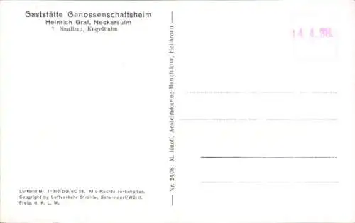 Ak Neckarsulm in Württemberg, Fliegeraufnahme