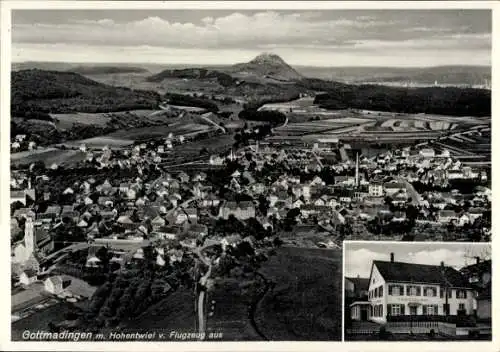 Ak Gottmadingen im Hegau, Fliegeraufnahme