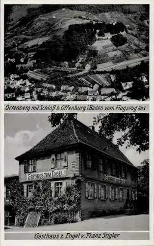 Ak Ortenberg in Baden, Fliegeraufnahme, Schloss, Gasthaus