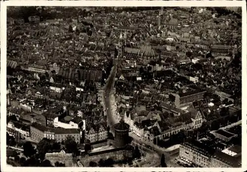 Ak Nürnberg in Mittelfranken, Fliegeraufnahme, Altstadt