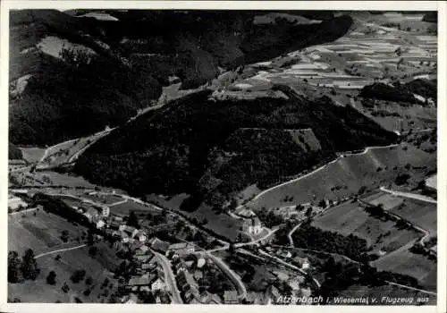 Ak Atzenbach Zell im Wiesental, Fliegeraufnahme