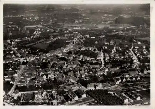 Ak Achern in Baden Schwarzwald, Fliegeraufnahme