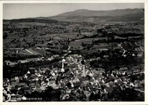 Ak Kirchen Hausen Geisingen in Baden, Fliegeraufnahme