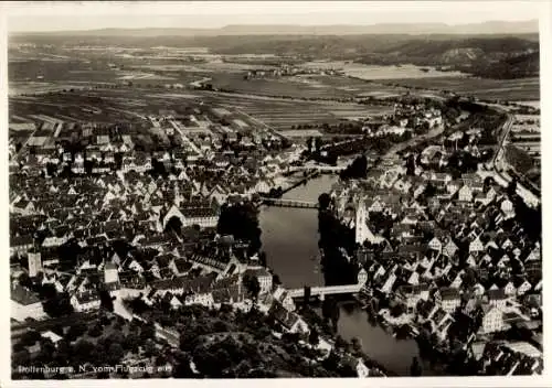 Ak Rottenburg am Neckar, Fliegeraufnahme