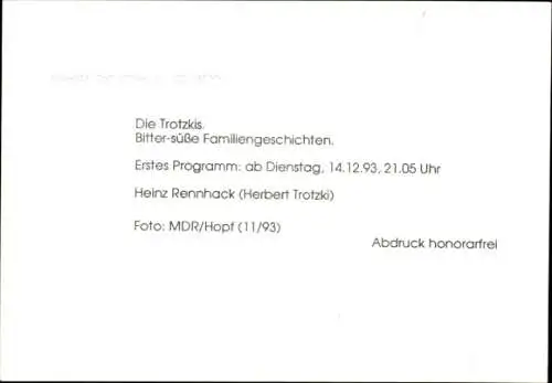 Ak Schauspieler Heinz Rennhack, Portrait, Autogramm