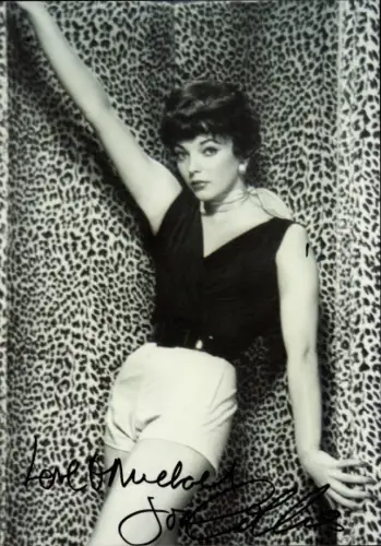 Foto Schauspielerin Joan Collins, Portrait, Autogramm