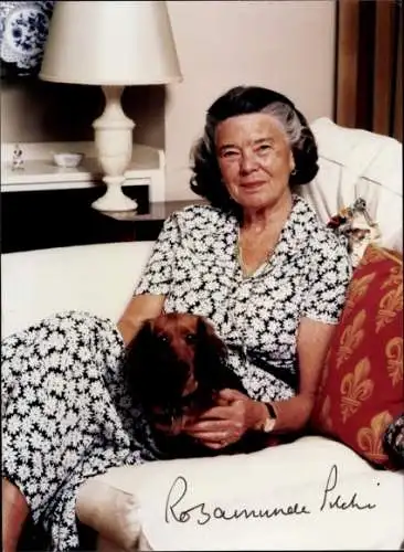 Ak Schriftstellerin Rosamunde Pilcher, Autogramm