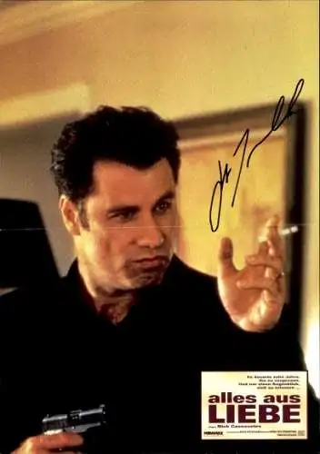 Ak Schauspieler John Travolta, Alles aus Liebe, Autogramm