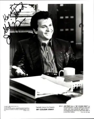 Ak Schauspieler Joe Pesci, Autogramm