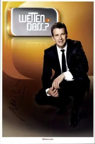 Foto Fernsehmoderator Markus Lanz, Autogramm