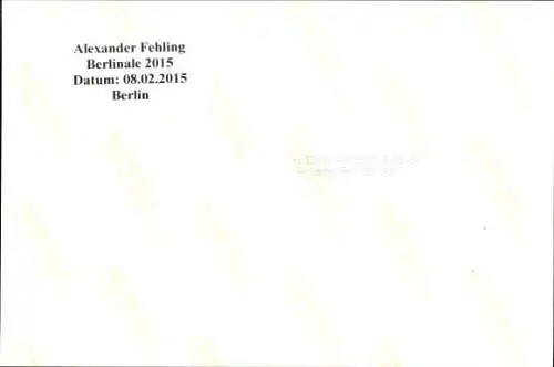 Foto Schauspieler Alexander Fehling, Autogramm