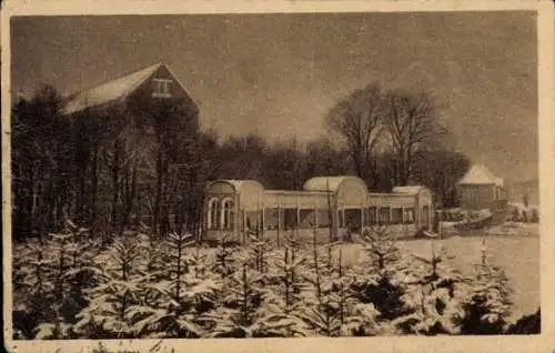 Ak Windberg Mönchengladbach am Niederrhein, St. Franziskus-Heilstätte, Teilansicht, Winter