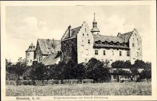 Ak Römhild in Thüringen, Kriegerwaisenhaus, Schloss Glücksburg