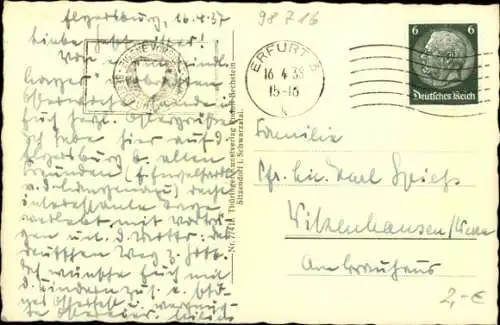 Ak Elgersburg in Thüringen, Teilansicht