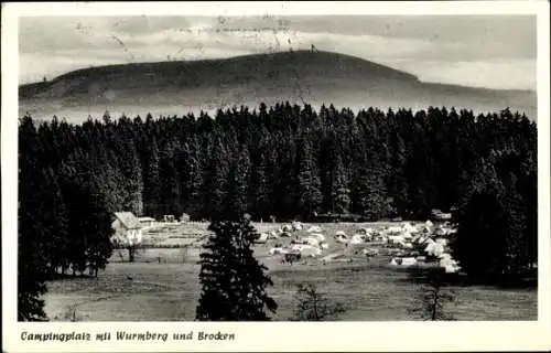 Ak Braunlage im Oberharz, Waldrestaurant Onkel Freds Hütte, Campingplatz