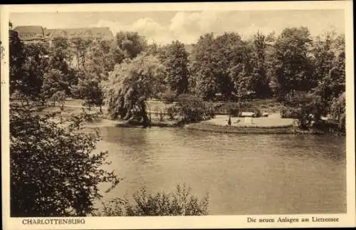 Ak Berlin Charlottenburg, Lietzensee, neue Anlagen