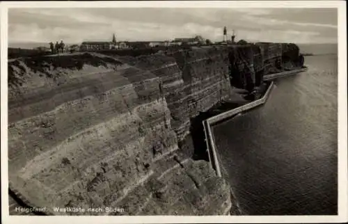 Ak Nordseeinsel Helgoland, Westküste, Süden