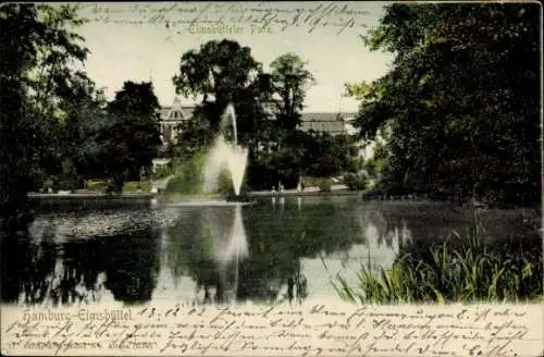 Ak Hamburg Eimsbüttel, Eimsbütteler Park, Fontäne