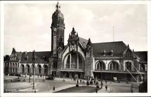 Ak Krefeld am Niederrhein, Hauptbahnhof