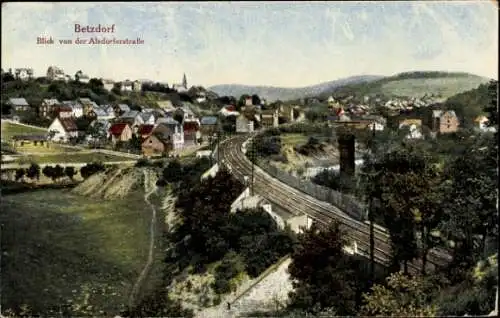 Ak Betzdorf an der Sieg, Blick von Alsdorferstraße, Gesamtansicht