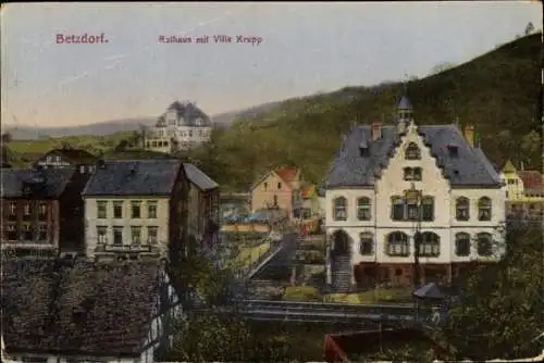 Ak Betzdorf an der Sieg, Rathaus, Villa Krupp