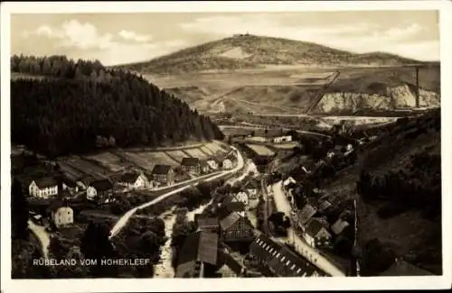 Ak Rübeland Oberharz am Brocken, Blick vom Hohekleef, Panorama