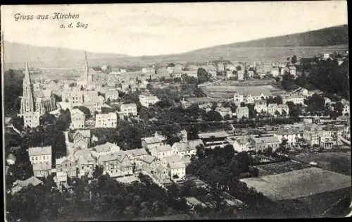 Ak Kirchen an der Sieg, Panorama