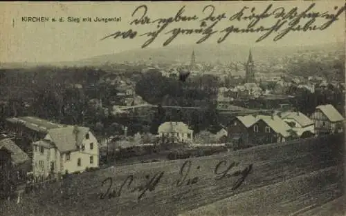 Ak Kirchen an der Sieg, Jungental, Panorama