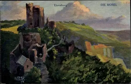 Künstler Ak Seck, H., Morshausen im Hunsrück, Ehrenburg, Die Mosel