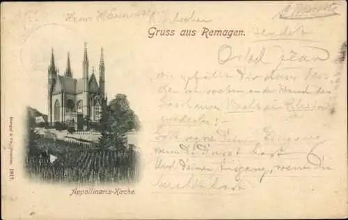 Ak Remagen am Rhein, Appollinaris-Kirche