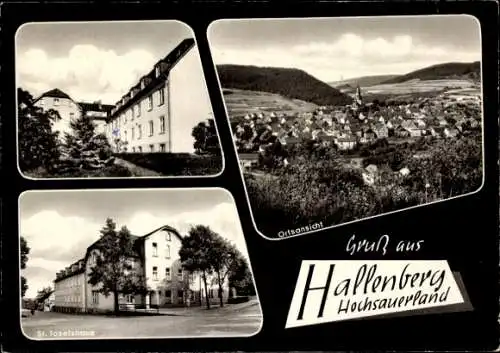 Ak Hallenberg im Sauerland, Totalansicht, St. Josefshaus