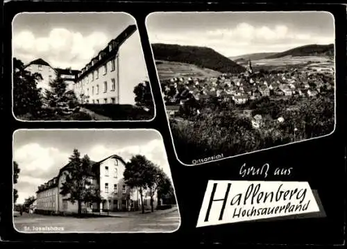 Ak Hallenberg im Sauerland, Totalansicht, St. Josefshaus