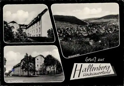 Ak Hallenberg im Sauerland, Totalansicht, St. Josefshaus