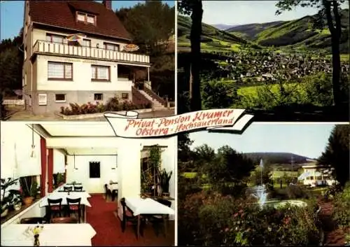 Ak Olsberg im Hochsauerlandkreis, Privat Pension Kramer, Zum Lärchenwäldchen, Inneres, Ortschaft