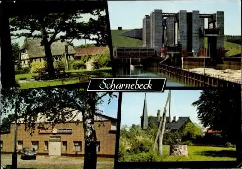 Ak Scharnebeck in der Lüneburger Heide, Größtes Schiffshebewerk der Welt, Schützenhaus