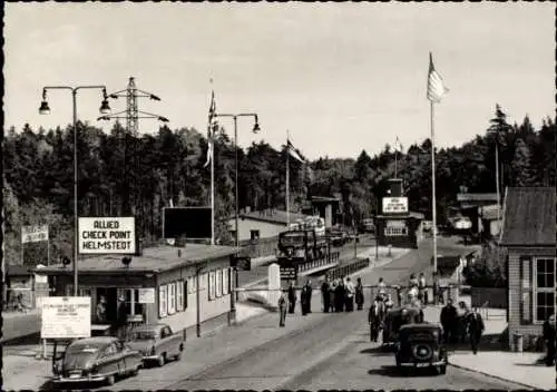 Ak Helmstedt in Niedersachsen, Zonengrenze, Autobahn-Kontrollpunkt, Allied Check Point